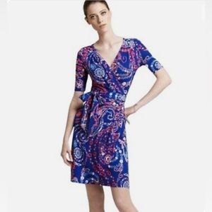 Lilly Pulitzer Arina Bomber Blue Secret Snail Wrap Dress size XS